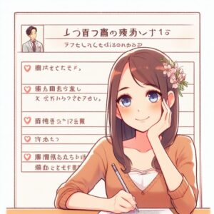 理想の相手の条件を書き出している女性