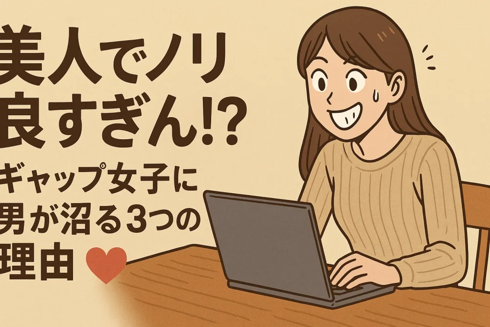 美人なのにノリが良いギャップ女子がモテる理由を解説する記事のアイキャッチ画像