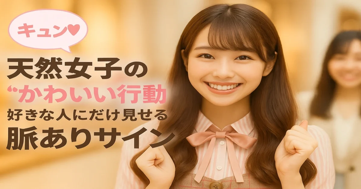 天然女子のかわいい行動3選｜好きな人にだけ見せる脈ありサイン（恋愛心理）